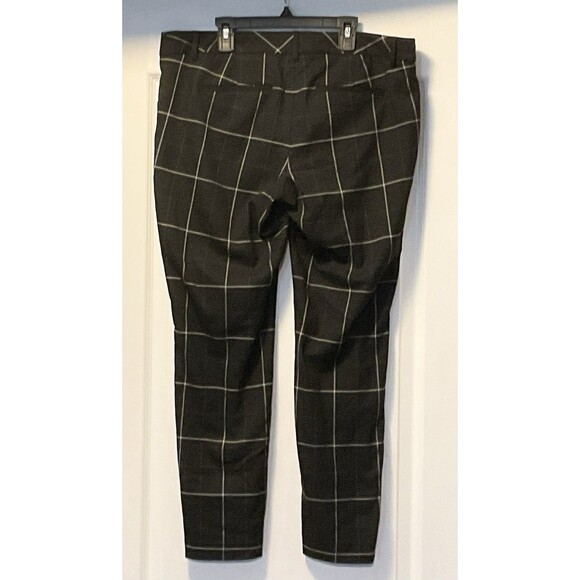 Express Women's Columnist Dress Ankle Pant  Size 10R, Black/white grid pattern - Picture 2 of 6